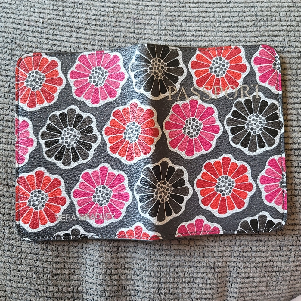 Vera Bradley Leather Passport Cover: Cheery Blossoms